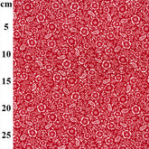 Rose & Hubble CP0807CRIMSON Popeline-Stoff, karminrot und weiß, mit Blumenmuster, 100 % Baumwolle